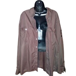 Harley Davidson brown button down dress shirt size xl